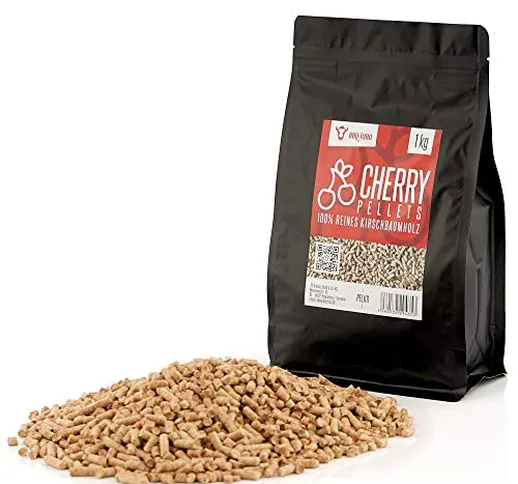 BBQ-TORO Cherry Pellets in Legno di ciliegio al 100% | 1 kg | Pellet in ciliegio per Grill...