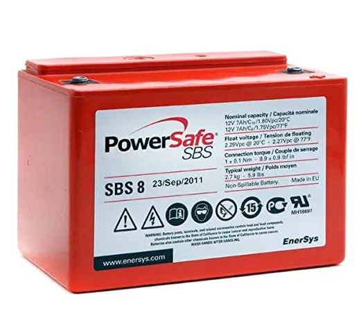 Enersys - Batteria Piombo Puro Powersafe SBS8 12V 7Ah M4-F