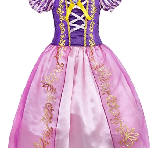 AmzBarley Vestito Principessa Bambina Costume Festa Compleanno Carnevale Cosplay Ragazza A...