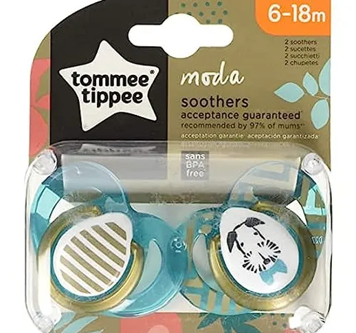 Tommee Tippee 2 Ciucci moda 6-18 mesi bambino - 2 count