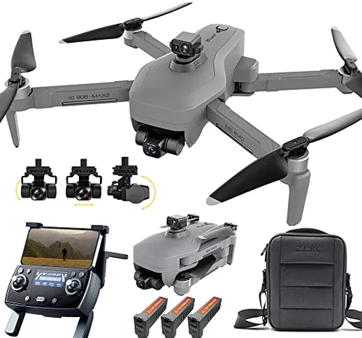 X-Verse ZLL SG906 MAX2 Drone con Telecamera 4K HD, Evitare gli ostacoli in 4 direzioni, Gi...