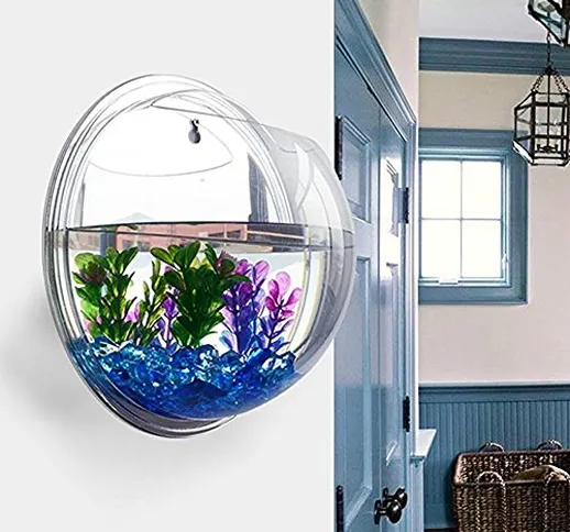 Sotoboo, acquario da parete, utilizzabile come fioriera o acquario per piante e pesci, in...