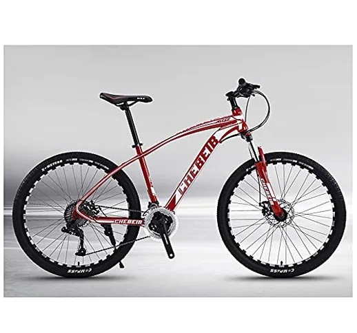 Mountain Bike 24-30 velocità per Uomini e Donne, Biciclette MTB in Acciaio al Carbonio per...