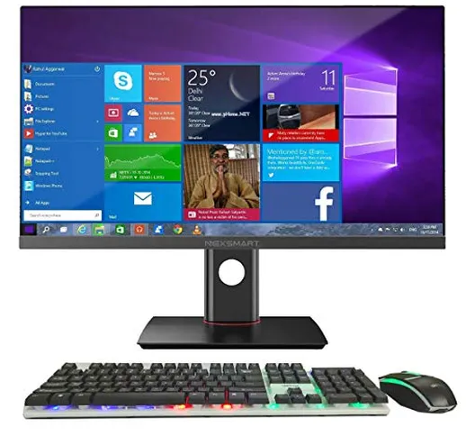 NEXSMART Computer desktop all-in-one con Intel i7 e Windows 10 all-in-one preinstallato, 8...