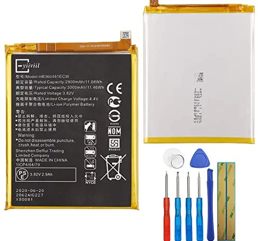 Batteria agli ioni di litio HB366481ECW compatibile con Huawei P9/P9 Lite Honor 8/Honor 8...