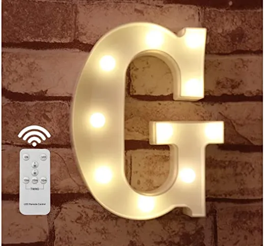 Luci a LED a forma di lettera dell'alfabeto con telecomando wireless per il timer, intensi...