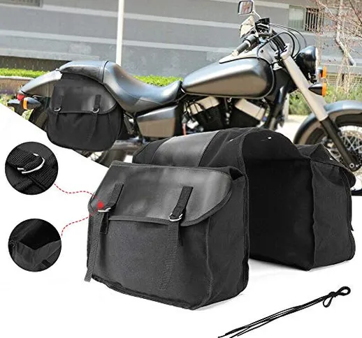 Mioloe Sella laterale moto impermeabile in pelle PU Borsa laterale bagaglio moto Sella mot...