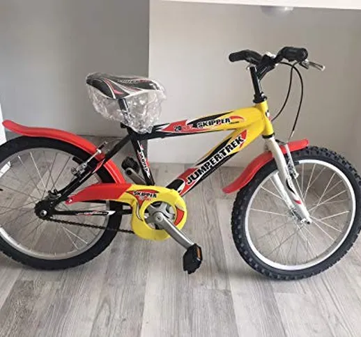 CINZIA Bici Bicicletta Bimbo Bambino Skipper 20'' JUMPERTREK MTB Senza Cambio Gialla