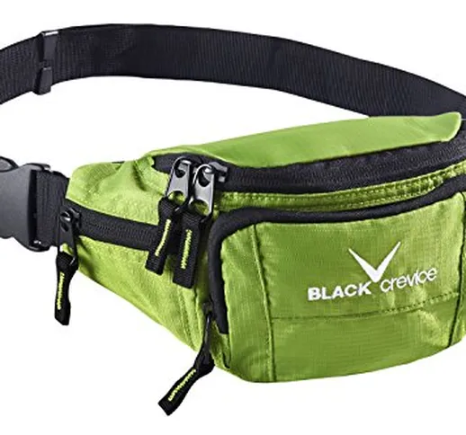 Black Crevice - Marsupio, Unisex, Borsa a tracolla, Verde, 26 x 6 x 11 cm, 2 litri