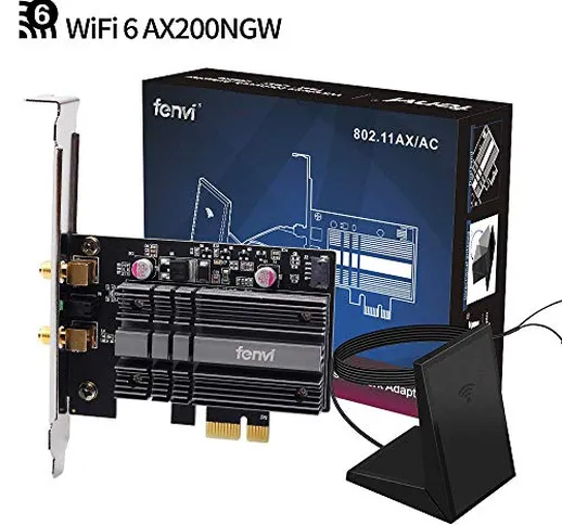 PCIe WiFi Card Next-Gen Wi-Fi 6 MU-MIMO OFDMA AX200 802.11ax PCI Adapter WiFi 6 for PC Net...