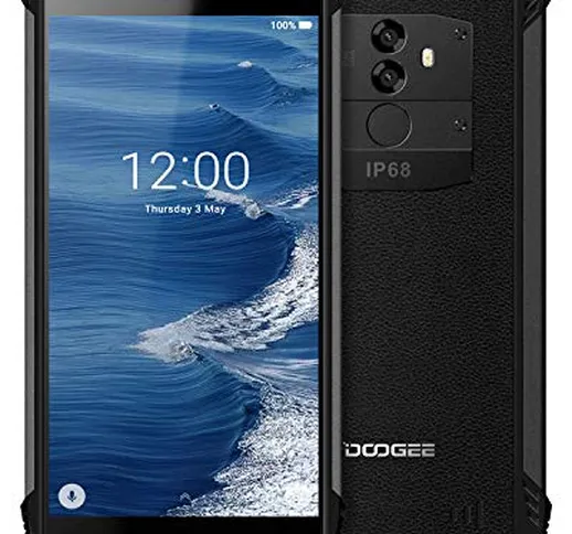 DOOGEE S55 Rugged Cellulare in Offerta 4G, Dual SIM Android 8.0 IP68 Smartphone Antiurto,...