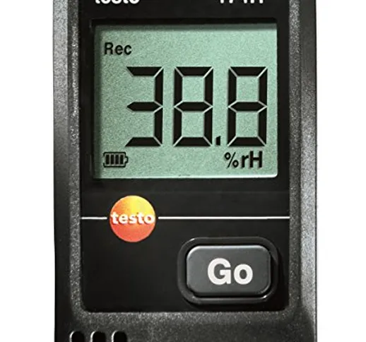 Testo 0572 6560 174H - Mini registratore di temperatura e umidità, 2 canali, fissaggio a p...