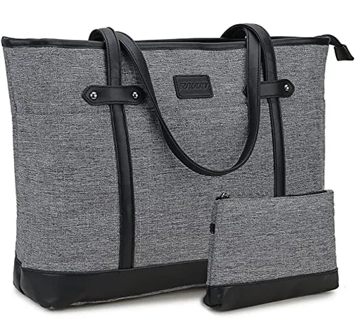 Borsa per Laptop Donna,RAVUO Resistente All'acqua Borse Tote da 15,6 Pollici Computer Port...