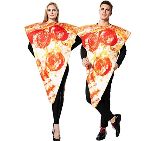 EraSpooky Unisex Pizza Cibo Costume Festa di Halloween Vestito Divertente per Donne Uomini...