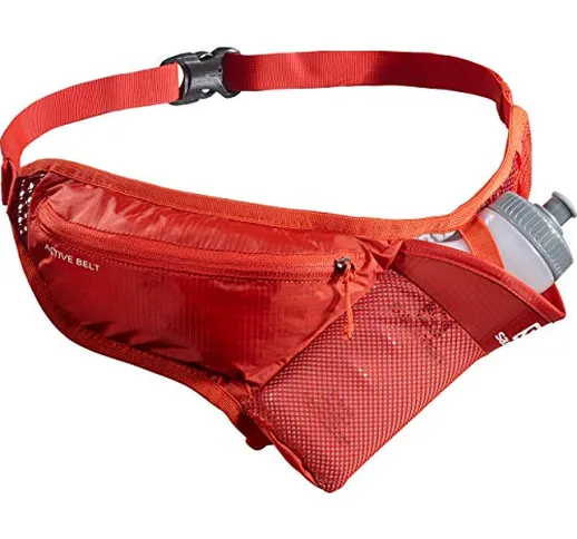 SALOMON Active Belt, Cintura di idratazione, Borraccia 3D 600 ml Inclusa Unisex-Adulto, Ro...