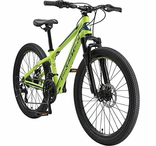 BIKESTAR MTB Mountain bike 24" alluminio per bambini 10-13 anni | Bicicletta telaio 12.5 p...