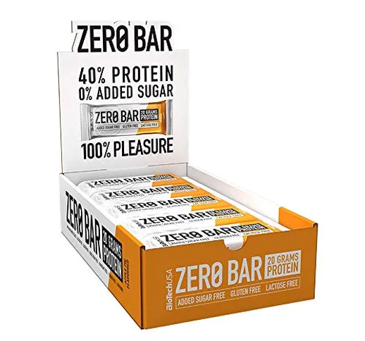 BioTechUSA Zero Bar Barretta ad alto contenuto proteico senza zuccheri aggiunti o aspartam...