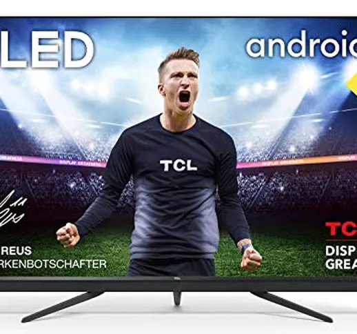 Televisore TCL Android TV 4K QLED Ultra sottile con soundbar