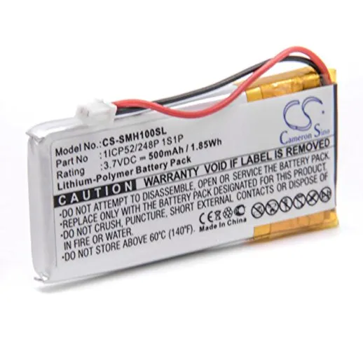 vhbw batteria compatibile con Sena SMH-10 Lifespan auricolari cuffie wireless (500mAh, 3,7...