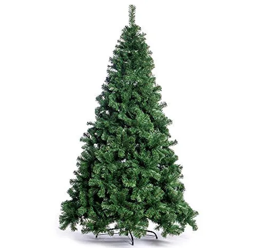 Nataland Albero di Natale Artificiale Verde Modello Gran Sasso Altezza 210 Cm, Abete Super...