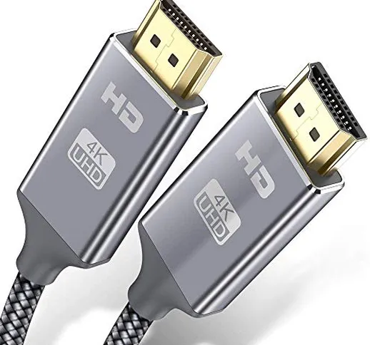 Cavo HDMI 4k Ultra HD [1m],Cavo HDMI 2.0 alta velocità Supporta Ethernet 3D,4K e ritorno a...