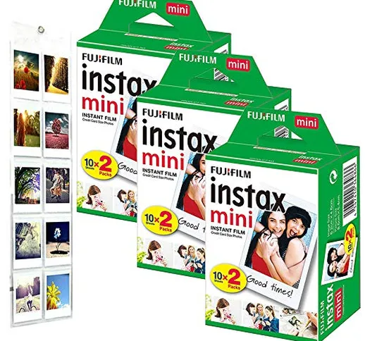 Fujifilm Instax Mini pellicola fotografica (set per 60 scatti) con album fotografico