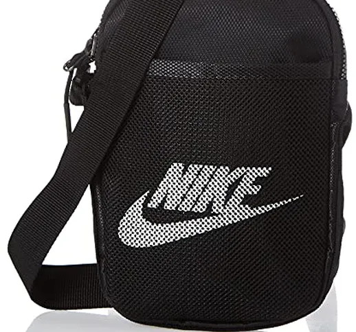 Nike Heritage S Smit Borse Borse Unisex, Unisex – Adulto, Black/Black/White, One Size