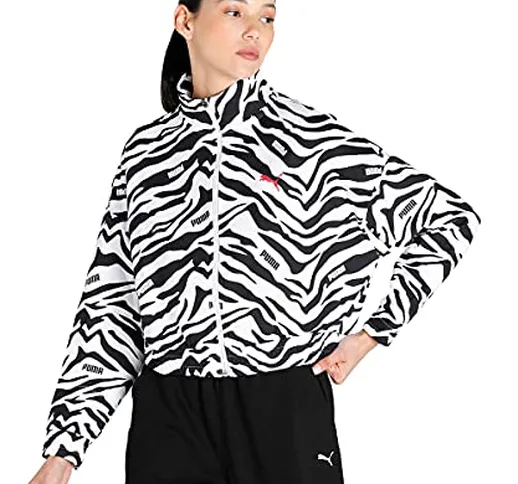 Puma Women Modern Sports AOP Track Jacket Abbigliamento da Running Training Jacket White -...