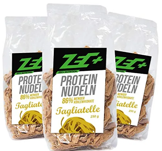 ZEC+, 3 confezioni di pasta proteica a basso contenuto di carboidrati, pasta deliziosa e i...