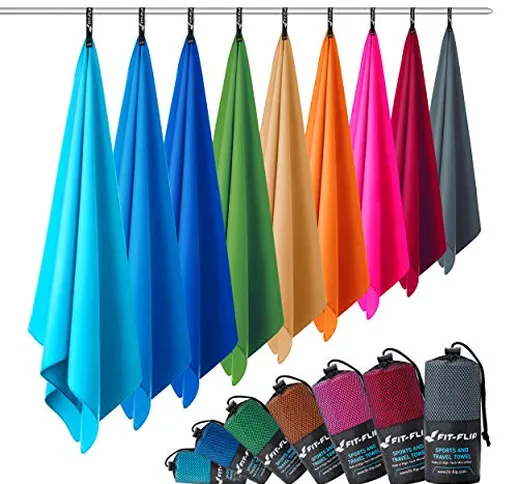 Asciugamani microfibra  in tutte le misure / 12 colori  Telo sport microfibra  telo spo...