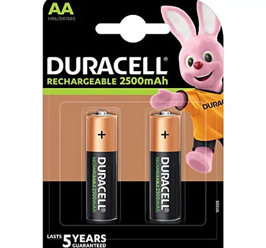 Duracell DC4056985 Batterie AA B2 Stilo 2500 mAh Precaricata Ultra