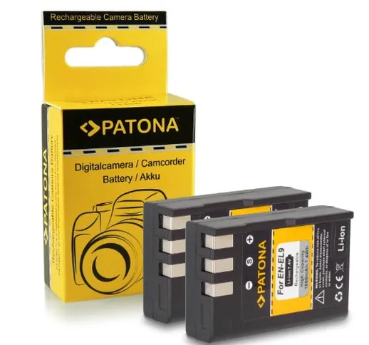 2x Batteria EN-EL9 / EN-EL9a per Nikon D40 | D40x | D60 | D3000 | D5000