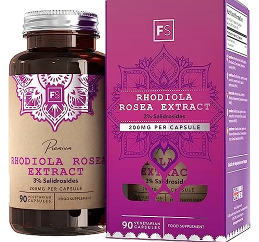 FS Rodiola Rosea Integratore 400mg per Dose | 90 Capsule Vegane | Integratori Nootropcio |...