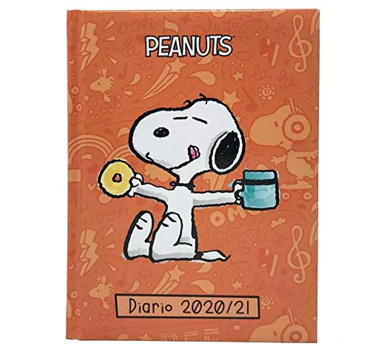 Snoopy Penauts - Agenda/Diario Scolastico Datato Scuola 2020-21 Dimensioni 20x14.5 cm Circ...