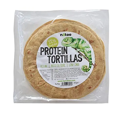 NATOO Protein Tortillas con elevato contenuto di proteine vegetali - 24 piadine da 40gr -...