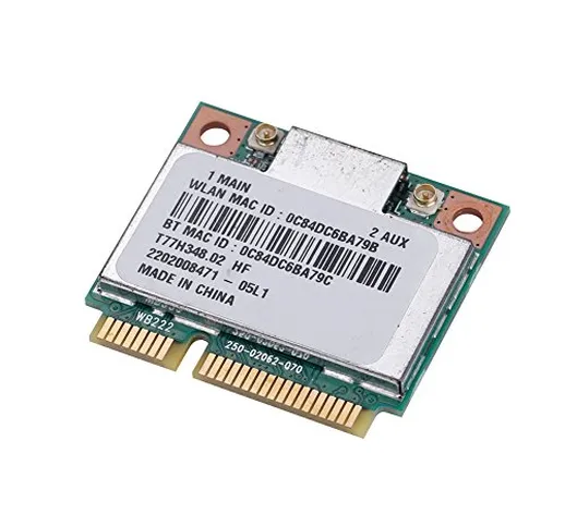 Fdit Scheda di Rete WiFi Atheros AR9462 AR5B22 Mini PCI-E 82.11N WiFi WLAN Card Scheda Wir...