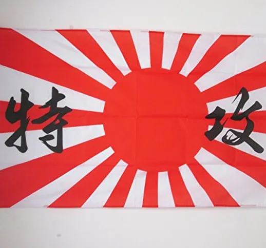 AZ FLAG Bandiera Giappone WWI Kamikaze 90x60cm - Bandiera Giapponese di Guerra 60 x 90 cm