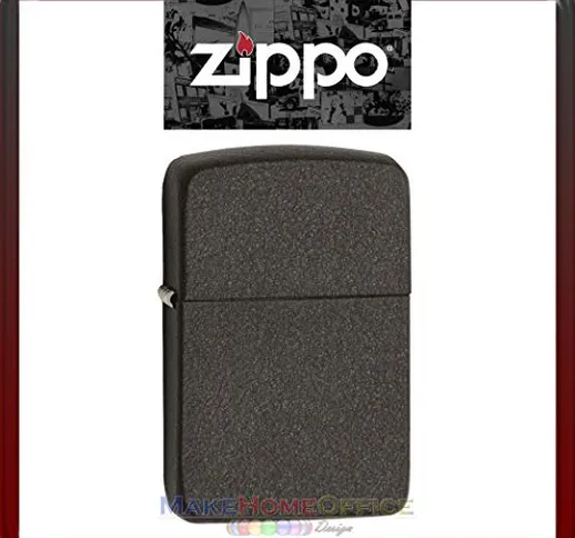 Accendino"Zippo" Mod. 28582 1941 Replica Black Crackle Benzina Ricaricabile Antivento"Mode...