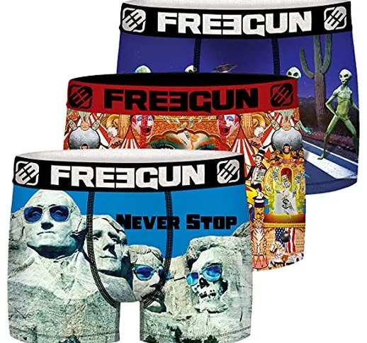 FREEGUN Boxer FG/1/BM/PK3 Intimo, A7a, L Uomo