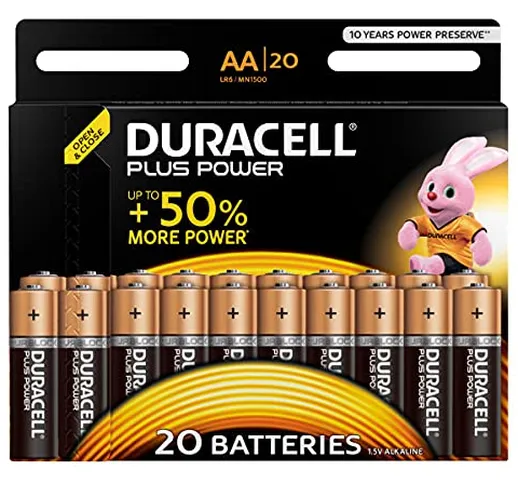 Duracell Plus AA Batterie, Confezione da 20