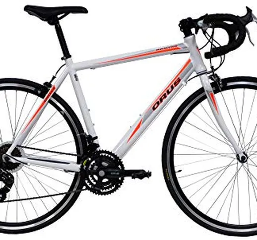 giordanoshop Bicicletta Ibrida da Uomo 28" 21V H51 Denver Corsa Bianca