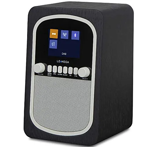 Radio digitale portatile DAB + & FM LEMEGA M1 con Bluetooth, doppio allarme, orologio, sos...