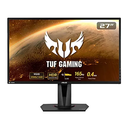 ASUS TUF Gaming VG27BQ HDR Gaming Monitor – 27 inch WQHD (2560x1440), 0.4ms, 155Hz, ELMB S...