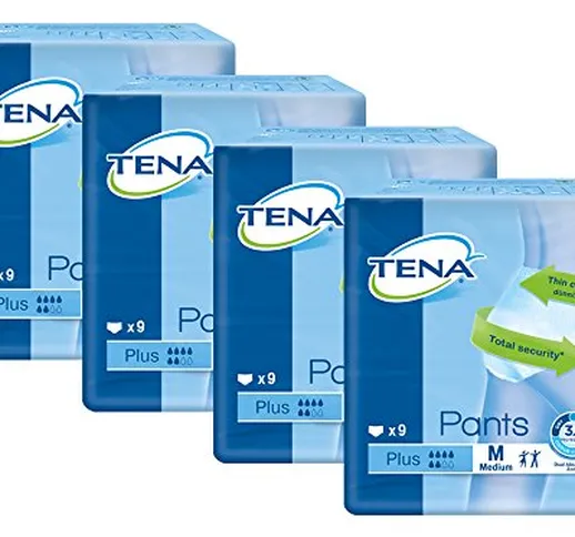 TENA Pants Plus Large (L) Pacco Scorta Mensile - Mutandine assorbenti , elasticizzate e mo...
