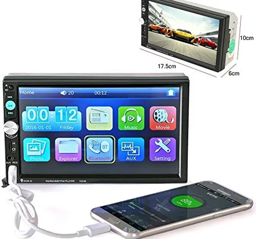 TrAdE Shop Traesio Stereo 7023B LCD 7,0" Full HD 1080p Auto MP4 MP5 Radio FM Bluetooth Tel...