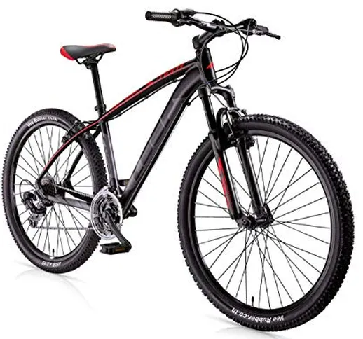 MBM Loop 27.5' Disk BR. MTB all 21S STEF, Bici Unisex Adulto, Rosso A20, 43