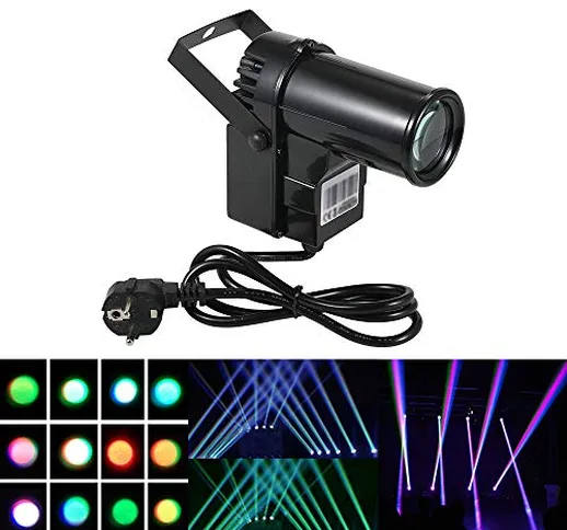 Docooler Luce Della Fase Colore 90-240V 15W 6 Canali DMX512 Suono Controllo Cambiare Lampa...