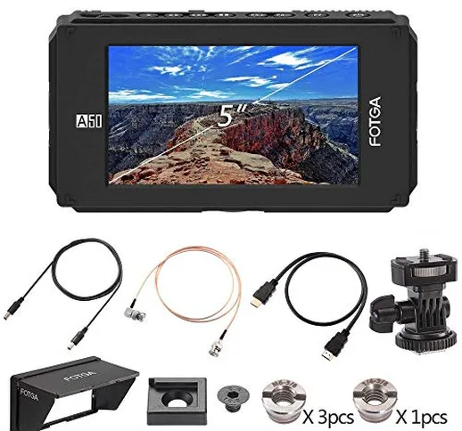 Fotga A50TLS 5" FHD Video Camera Field Monitor,Touch Screen, 3D LUT, 3G SDI and HDMI 4K In...