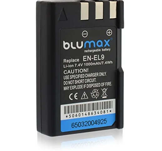 Batteria Blumax per Nikon D3000, D40, D40x, D5000, D60, D 3000, D 40, D 40x, D 5000, D 60,...