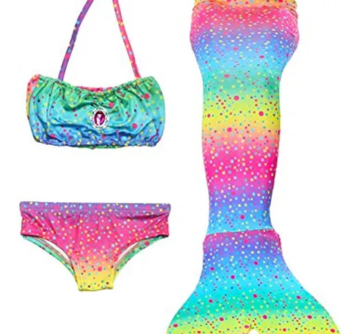 Le SSara Ragazze Cosplay Costumi da bagno Mermaid Shell costume da bagno 3pcs insiemi del...